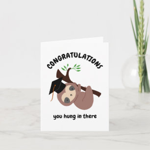 Congratulations Cute Sloth Graduation Kawaii Card