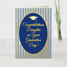 Congratulations Daughter Blue Graduation Day