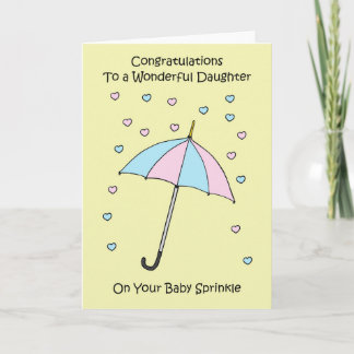 Congratulations Daughter on Baby Sprinkle Card