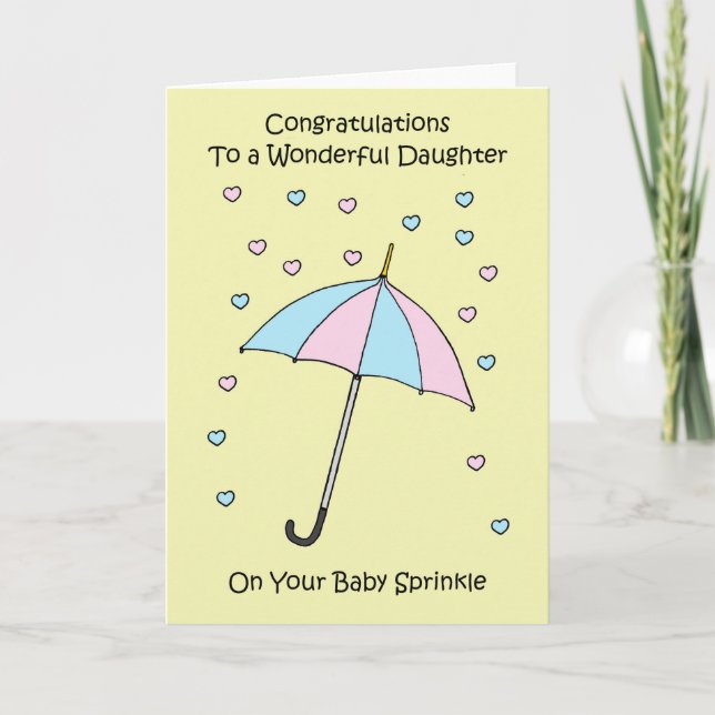 Congratulations Daughter on Baby Sprinkle Card (Front)
