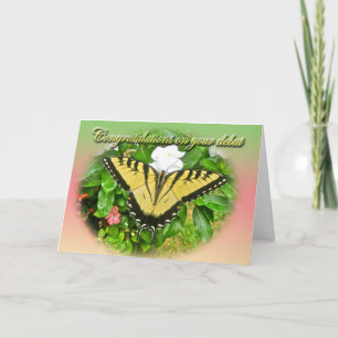 Congratulations Debut Swallowtail Butterfly Items Card