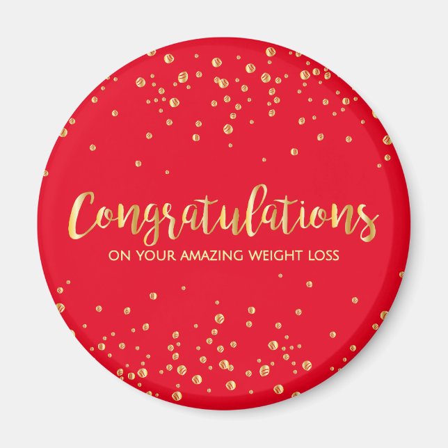Congratulations Diet Weight Loss Encouragement Magnet (Front)