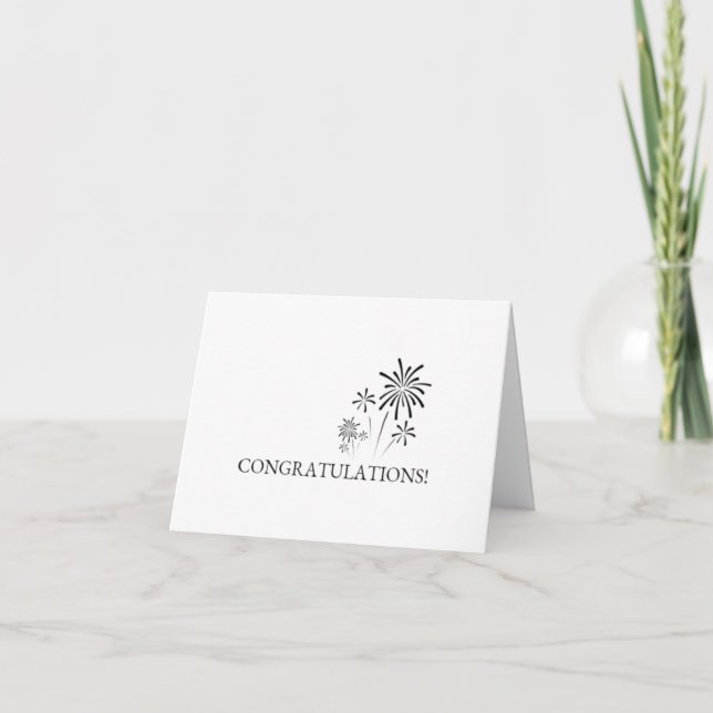 Congratulations -Difficult Greeting Card (Front)