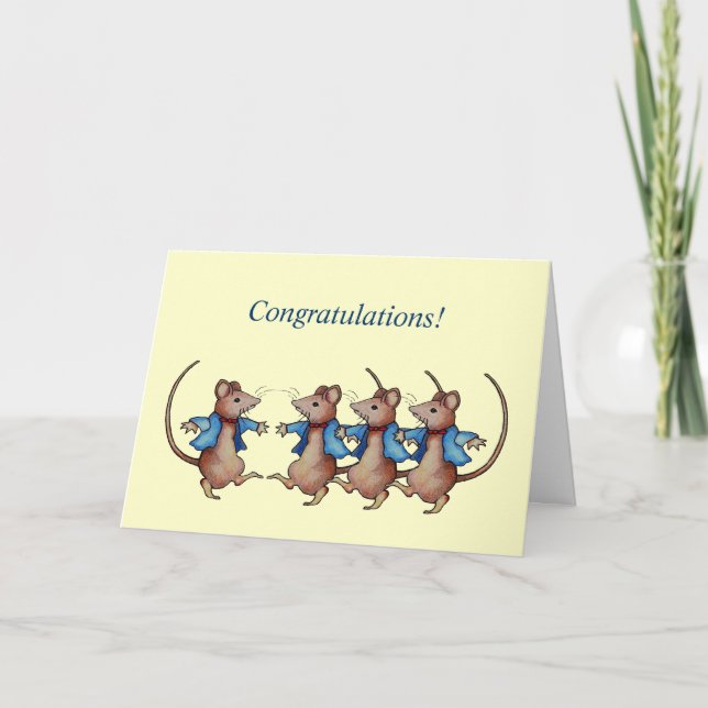 Congratulations: Done Things Your Own Way: Mice Card (Front)