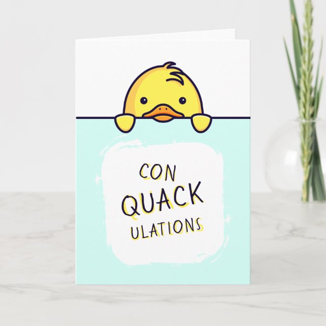 Congratulations Duck Pun Card (Front)