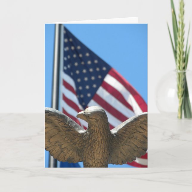 Congratulations: Eagle & Flag Card (Front)