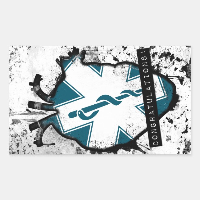congratulations emergency medical services worker sticker (Front)