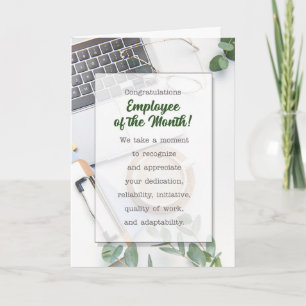 Congratulations Employee of the Month Business Card