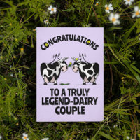 Congratulations Engagement Wedding Fun Cartoon Cow