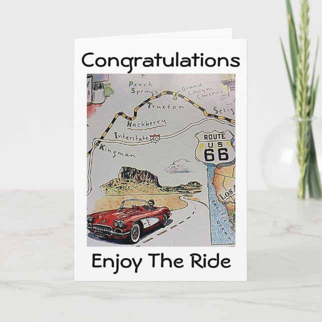 CONGRATULATIONS=ENJOY THE RIDE CARD (Front)