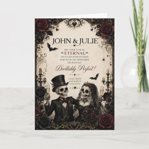 Congratulations Eternal Gothic couple wedding Card