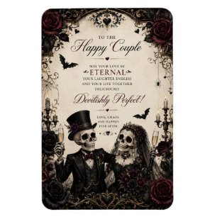 Congratulations Eternal Gothic couple  wedding Magnet