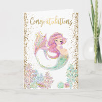 Congratulations Expecting Mermaid Pregnant Gold