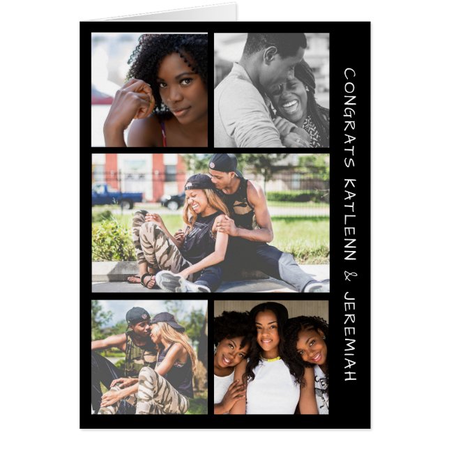 Congratulations Five Photo Wedding (Front)