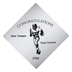 Congratulations Football Player Graduation Cap Topper