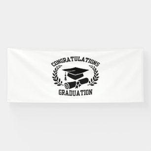 Congratulations For Graduation 4x10 Vinyl Banner