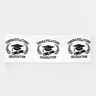 Congratulations For Graduation 4x12 Vinyl Banner