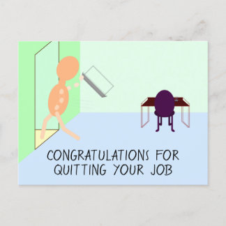 Congratulations for Quitting Your Job - Nod Notes Postcard