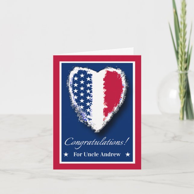 Congratulations for Uncle, Military Retirement Card (Front)