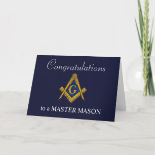 Congratulations Freemason Masonic Master Mason Thank You Card