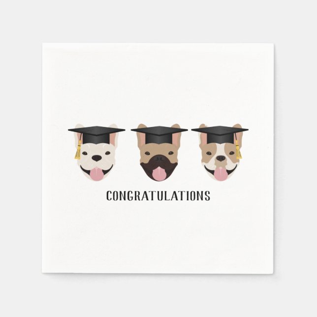 Congratulations French Bulldogs Napkin (Front)