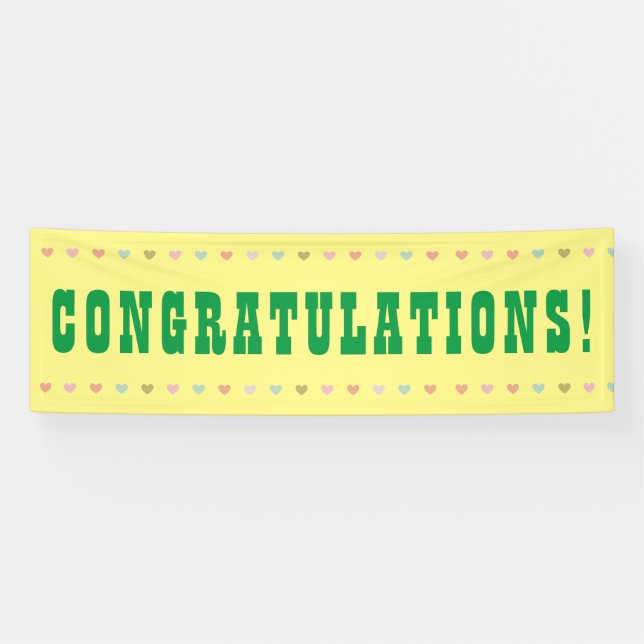 Congratulations - Giant Word on a Banner (Horizontal)