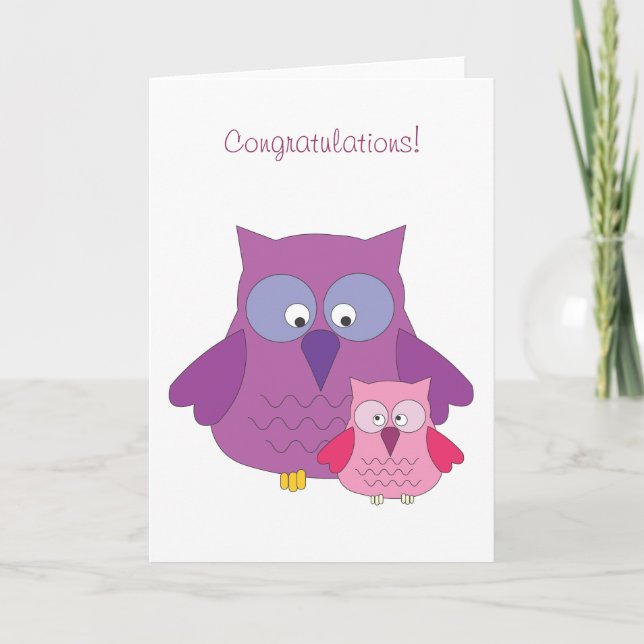 Congratulations! Girl 5x7 Card (Front)