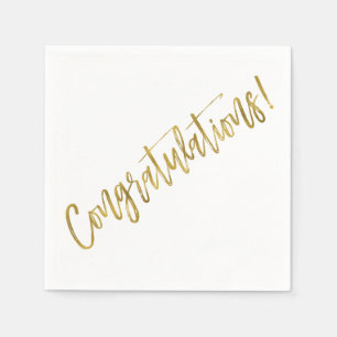 Congratulations Gold Foil Napkins