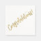 Congratulations Gold Foil Napkins