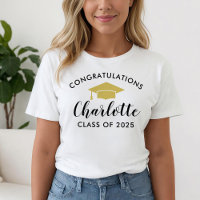 Congratulations Gold Script Name Graduation