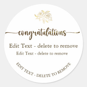 Congratulations Gold Sticker