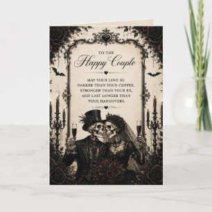 congratulations Gothic Happy couple wedding Card
