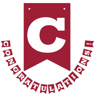 Congratulations Grad Crimson and White Bunting Flags