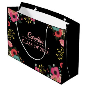 Congratulations Grad. Floral Design Gift Bags