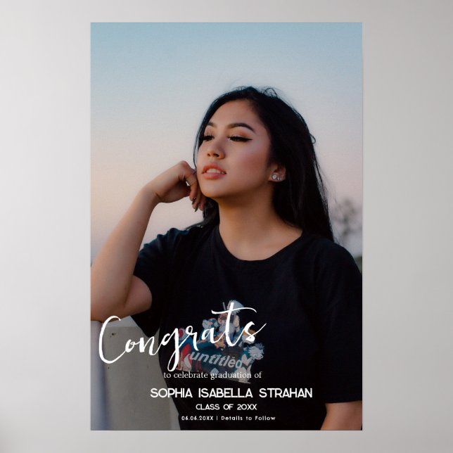 Congratulations Grad Graduation Keepsake  Poster (Front)