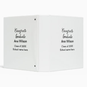 congratulations graduate add name class year schoo binder