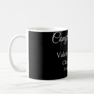 Congratulations graduate add school name simple mo coffee mug
