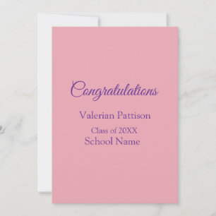 Congratulations graduate add school name simple mo invitation