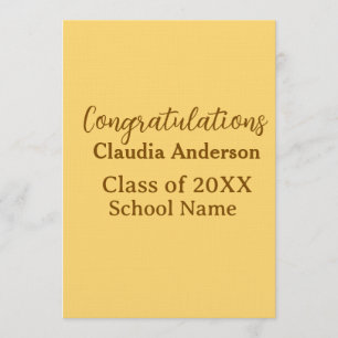 Congratulations graduate add school name simple mo invitation