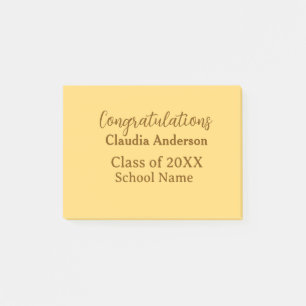 Congratulations graduate add school name simple mo post-it notes