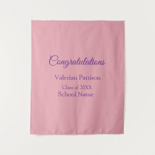 Congratulations graduate add school name simple mo tapestry