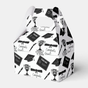 Congratulations Graduate Cap and Diploma Collage Favor Box
