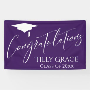 Congratulations Graduate Class of Dark Purple Banner