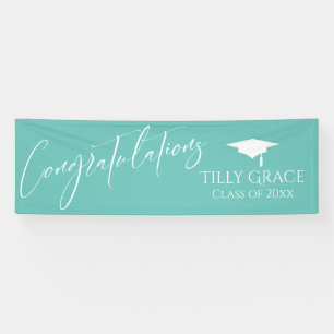 Congratulations Graduate Class of Light Teal Banner