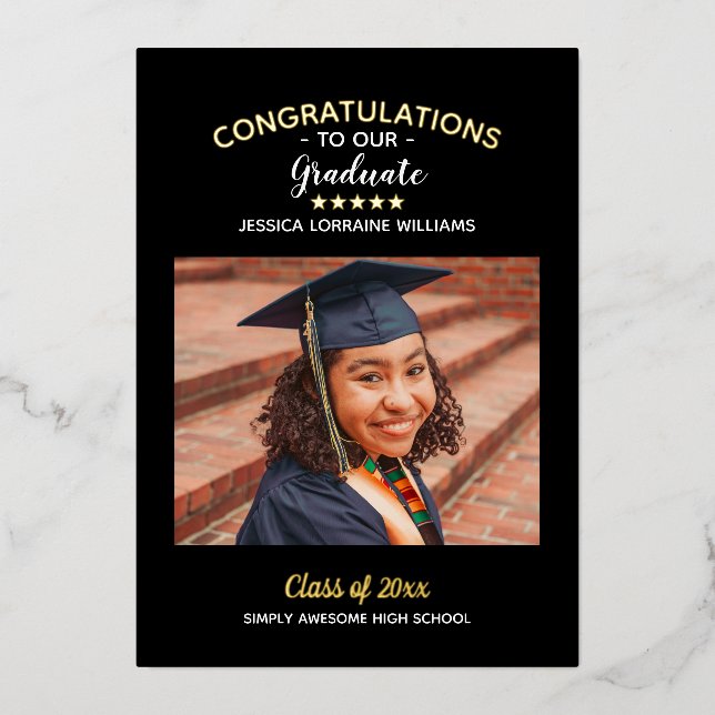 Congratulations Graduate Custom Photo Graduation (Front)