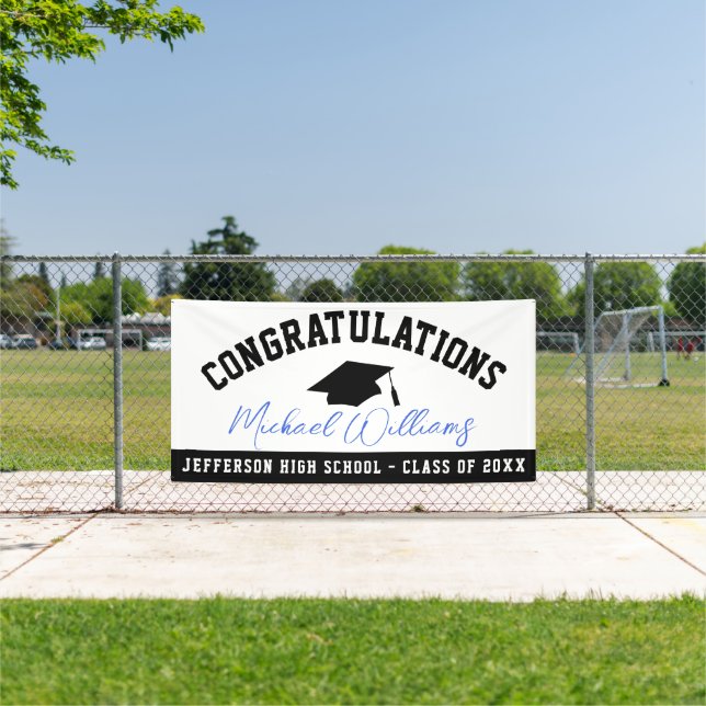 Congratulations Graduate Elegant Script Custom Banner (Insitu)
