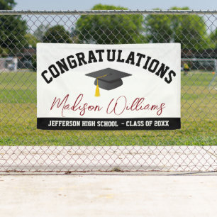 Congratulations Graduate Elegant Script Custom Banner