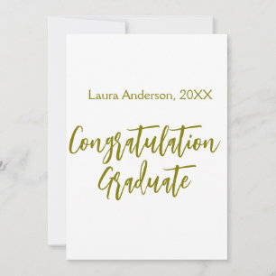 Congratulations graduate golden name class 20XX si Invitation