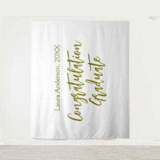 Congratulations graduate golden name class 20XX si Tapestry