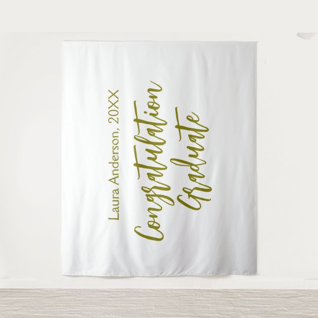 Congratulations graduate golden name class 20XX si Tapestry (Front)